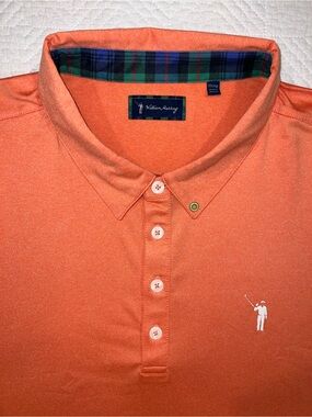 William Murray Family Ties Men’s 2XL Coral Peach Performance Golf Polo